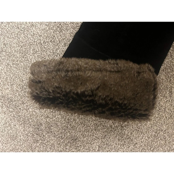 Sam Edelman over the knee or rolled down suede with faux fur trim boots EUC  7 - Picture 5 of 5